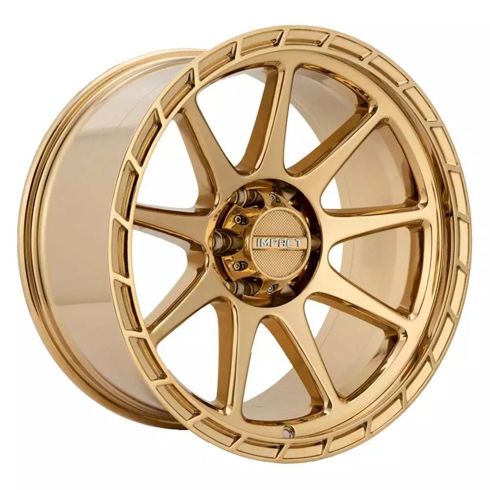 Gold Chrome Impact Offroad 908 Wheels