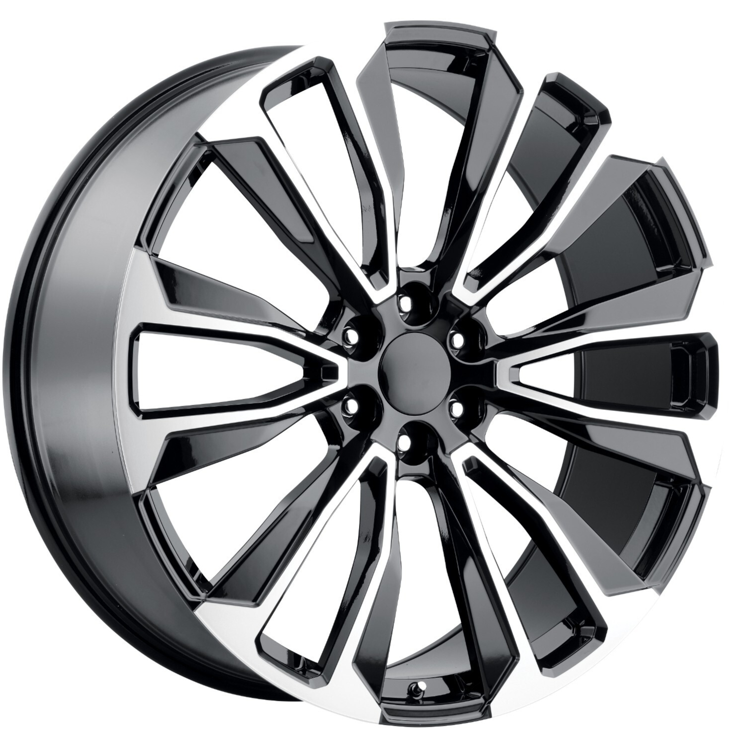 Black Machined Impact Replicas GMC Denali Wheels
