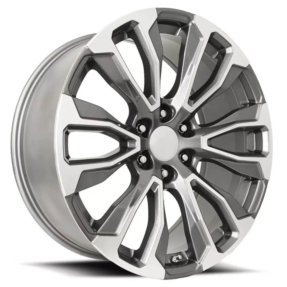 Gray Machined Impact Replicas GMC Denali Wheels