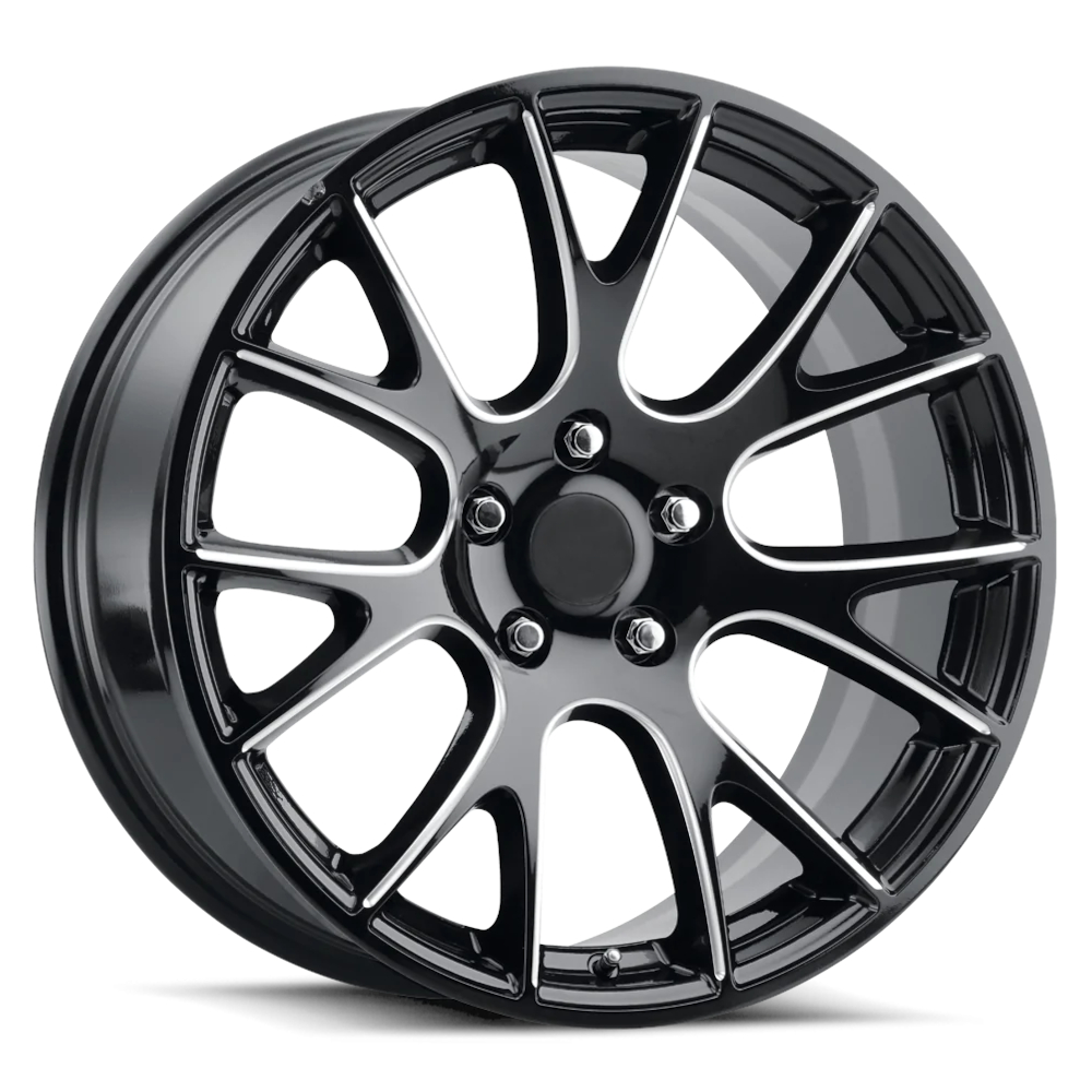 Black Milled Impact Replicas Hellcat Wheels