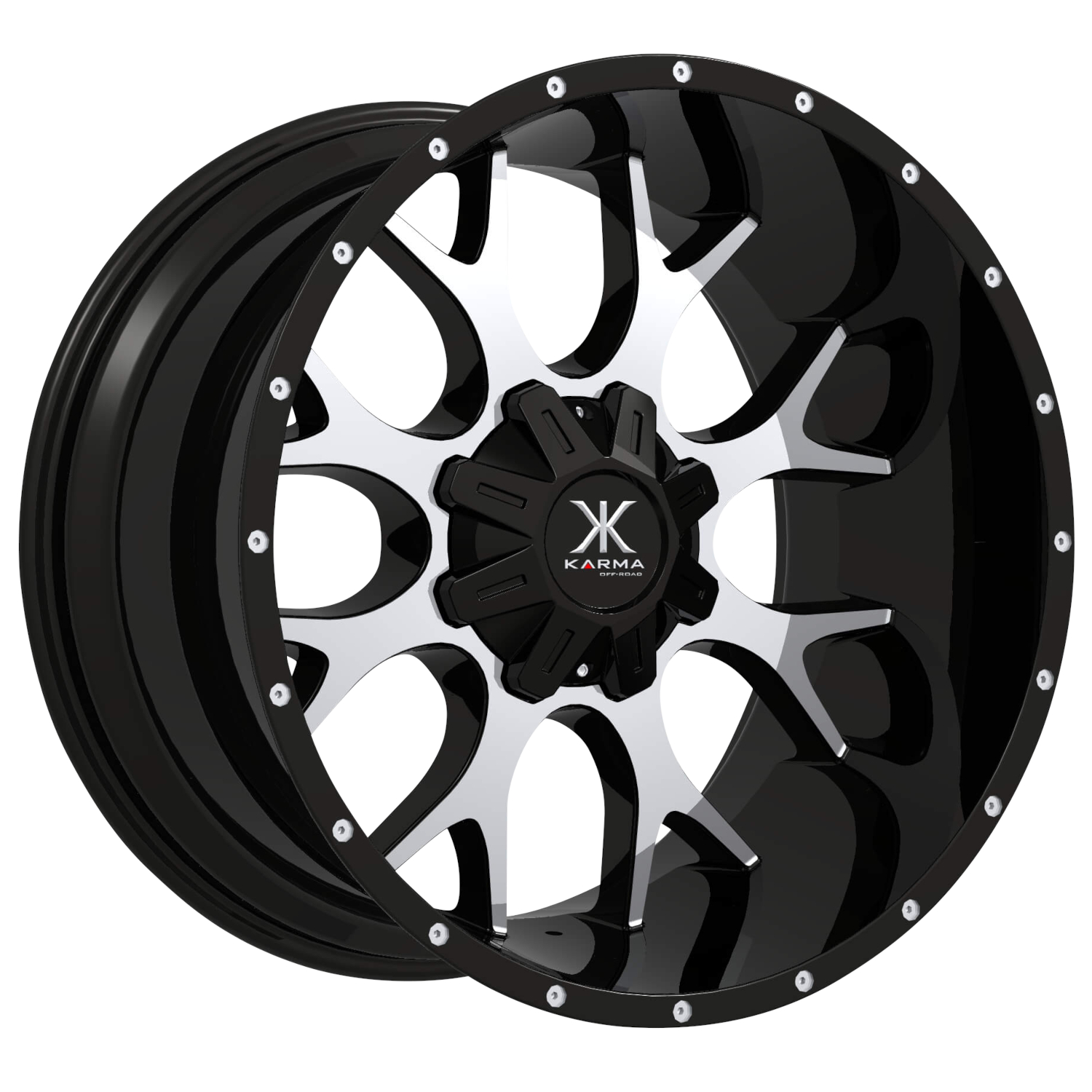 Machined Black Karma Offroad K31 Wheels