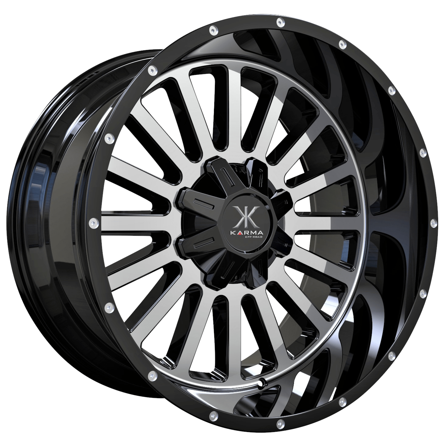 Black Machined Karma Offroad K35 Wheels