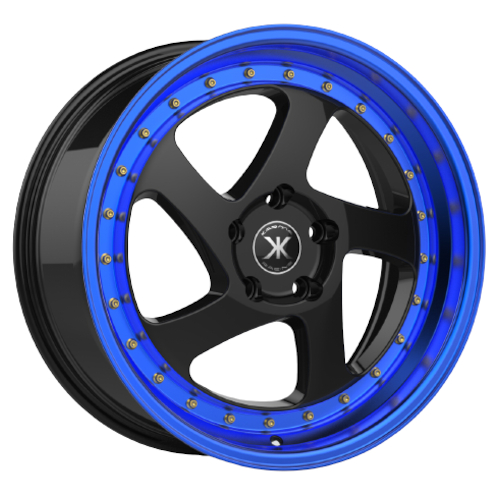 Black Blue Karma Racing KR-105 Wheels