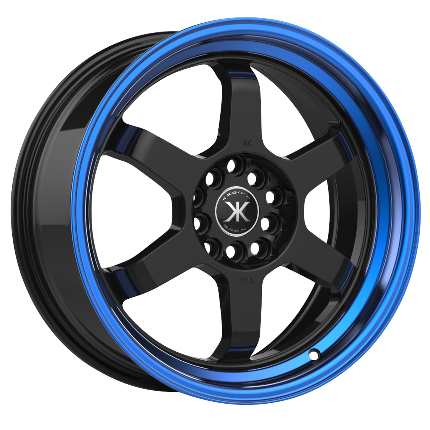Black Blue Karma Racing KR-106 Wheels