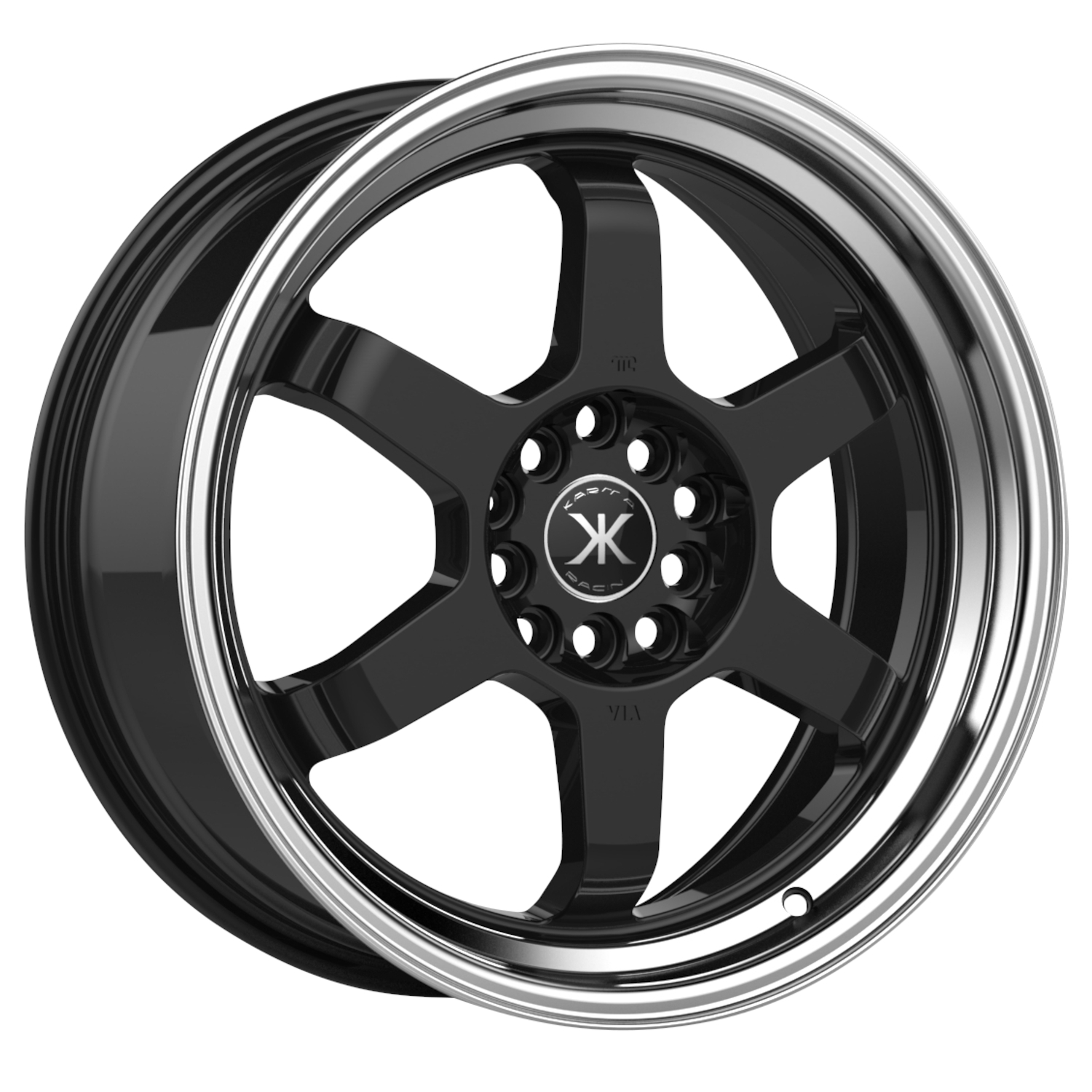 Black Machined Karma Racing KR-106 Wheels