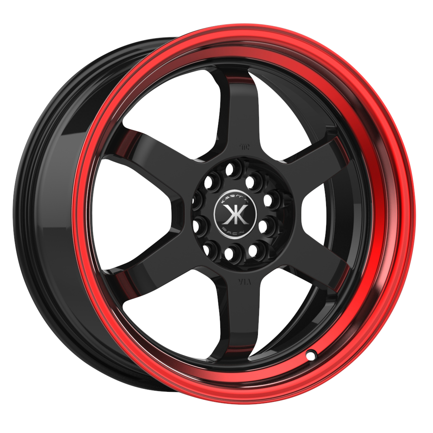 Black Red Karma Racing KR-106 Wheels