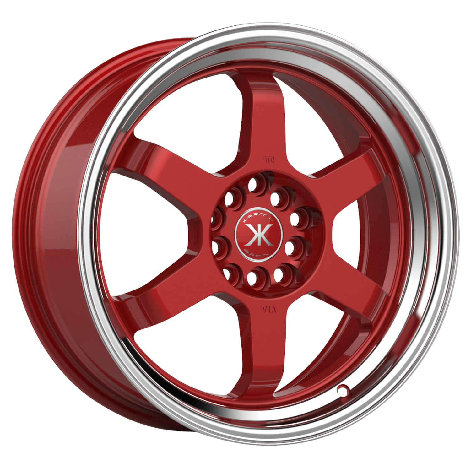 Red Machined Karma Racing KR-106 Wheels