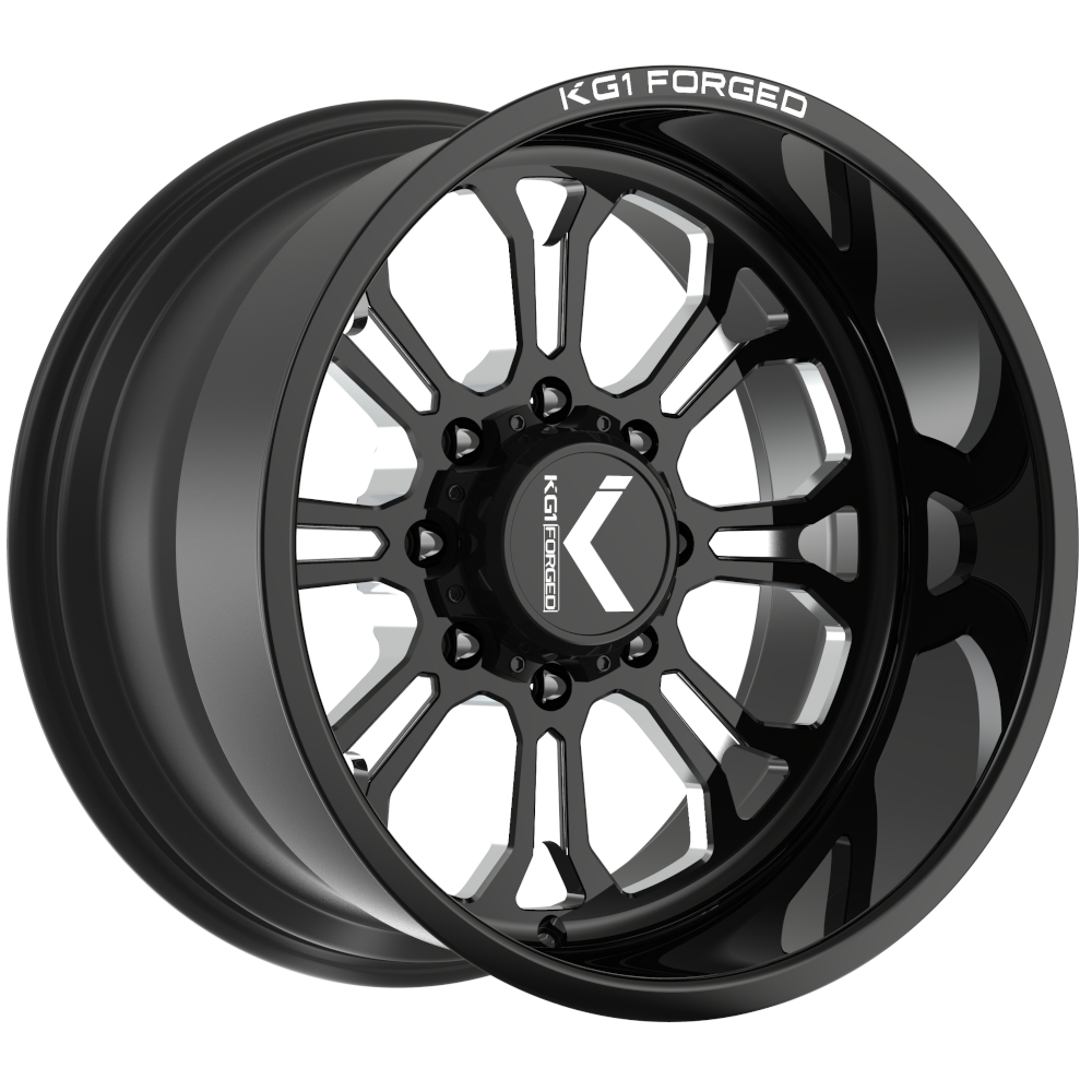 Black Milled KG1 Forged Checkmate Wheels
