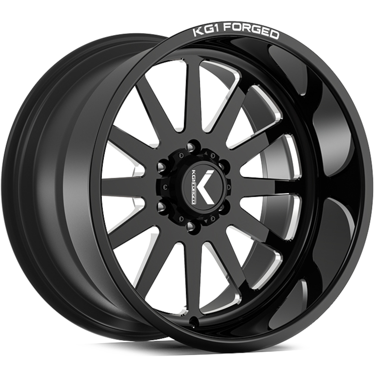 Black Milled KG1 Forged Clockwork Wheels
