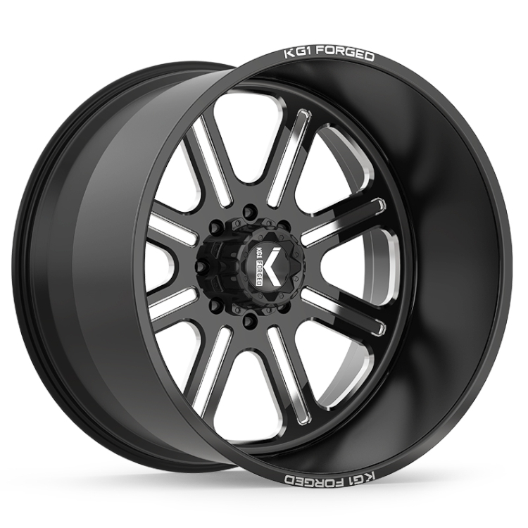 Black Milled KG1 Forged Valor Wheels