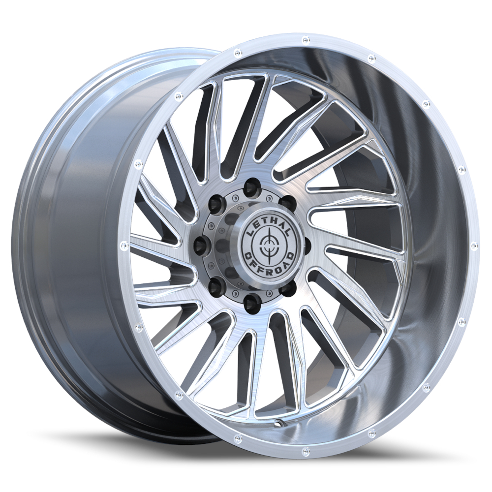 Silver Brushed Lethal Offroad LT12 Wheels