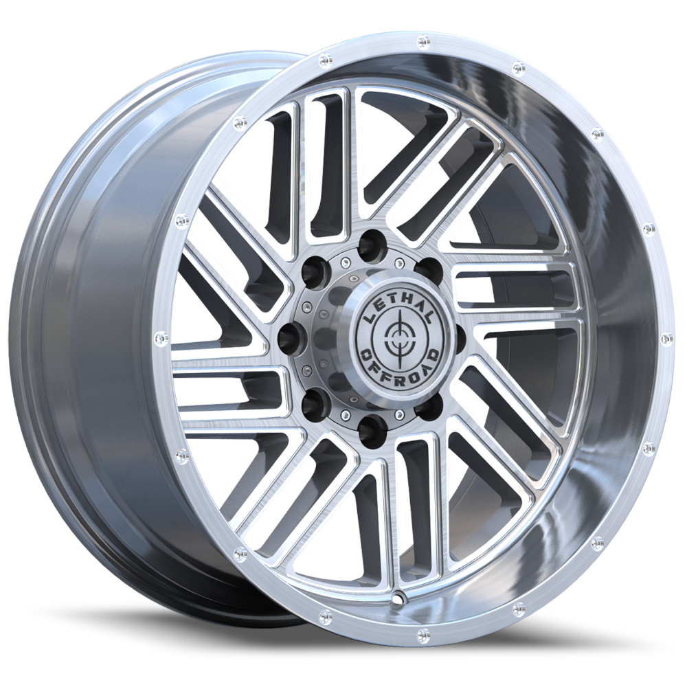 Silver Brushed Lethal Offroad LT13 Wheels