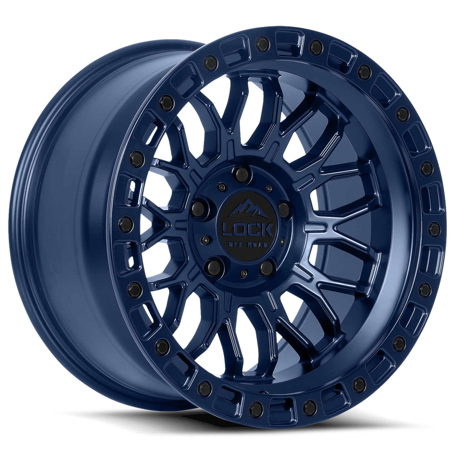 Matte Blue Lock Offroad Wheels Combat Wheels