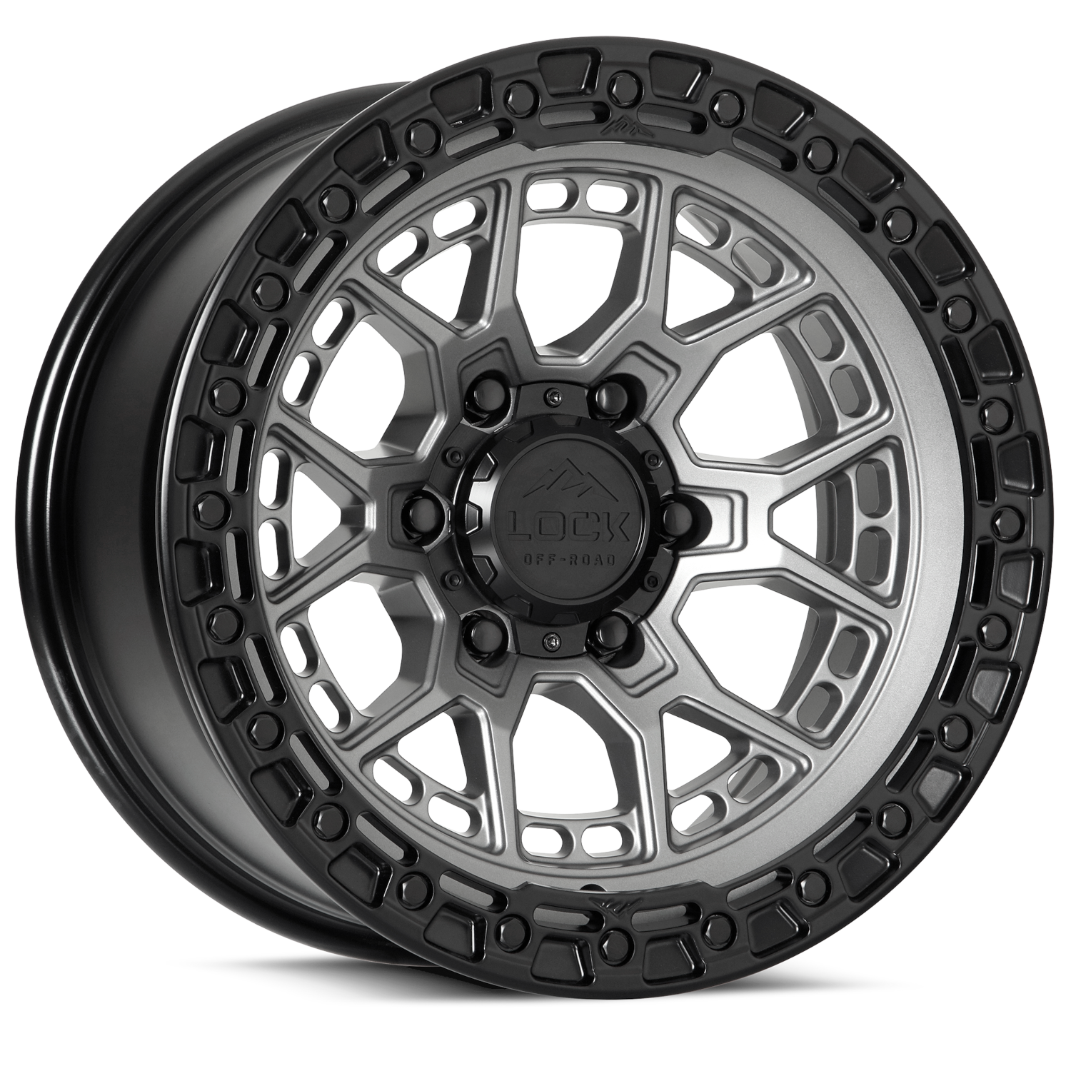 Gray Black Lock Offroad Wheels Commando Wheels