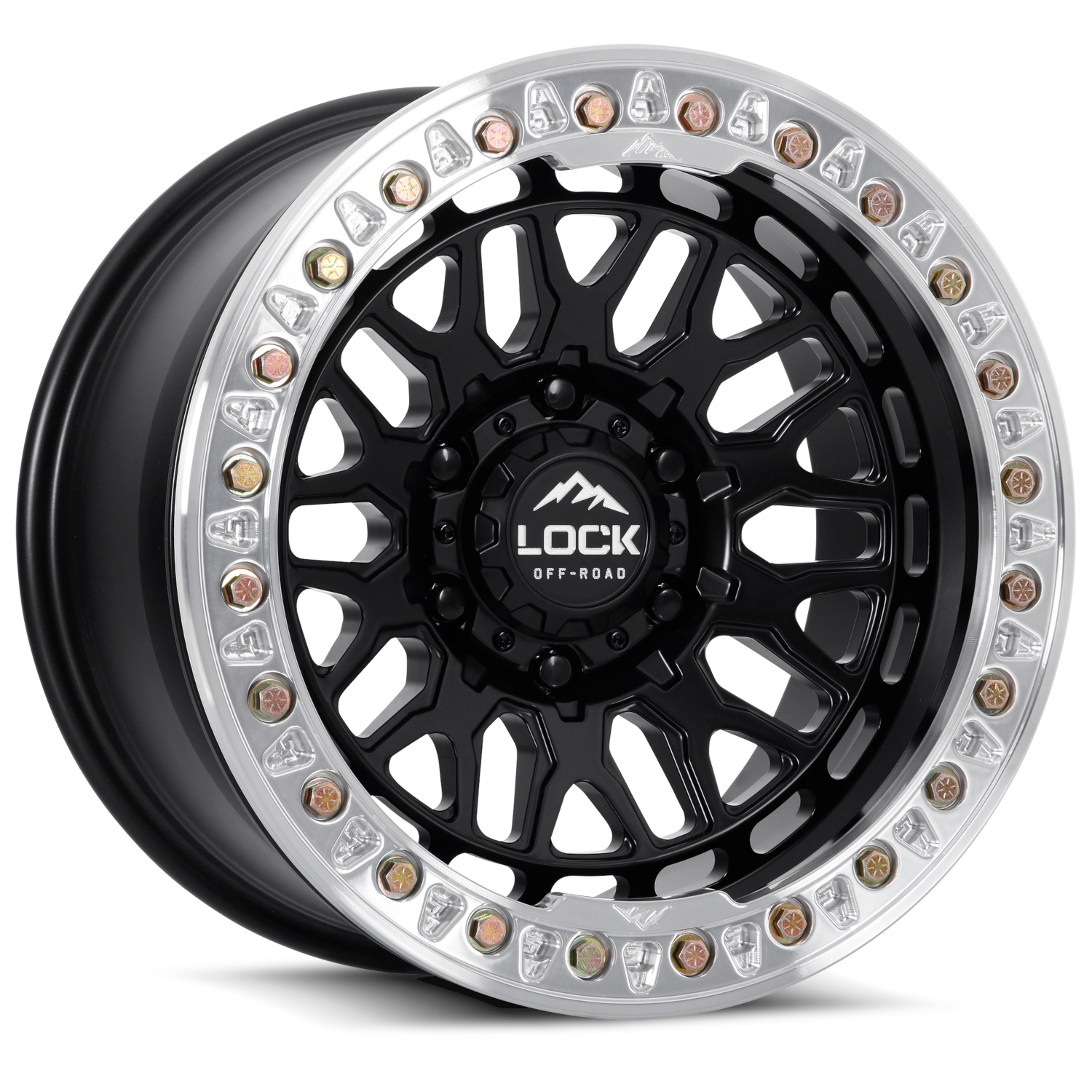 Black Machined Lock Offroad Wheels Invader Beadlock Wheels