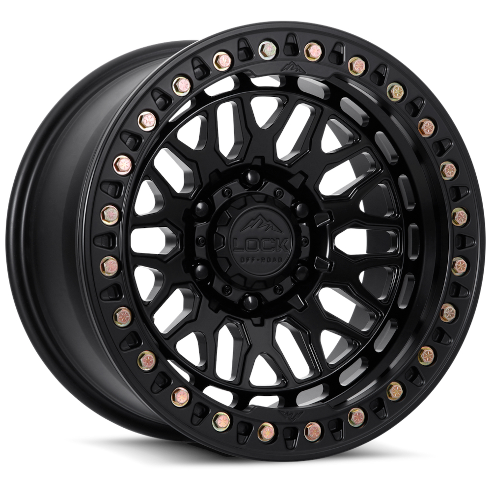 Matte Black Lock Offroad Wheels Invader Forged Beadlock Wheels