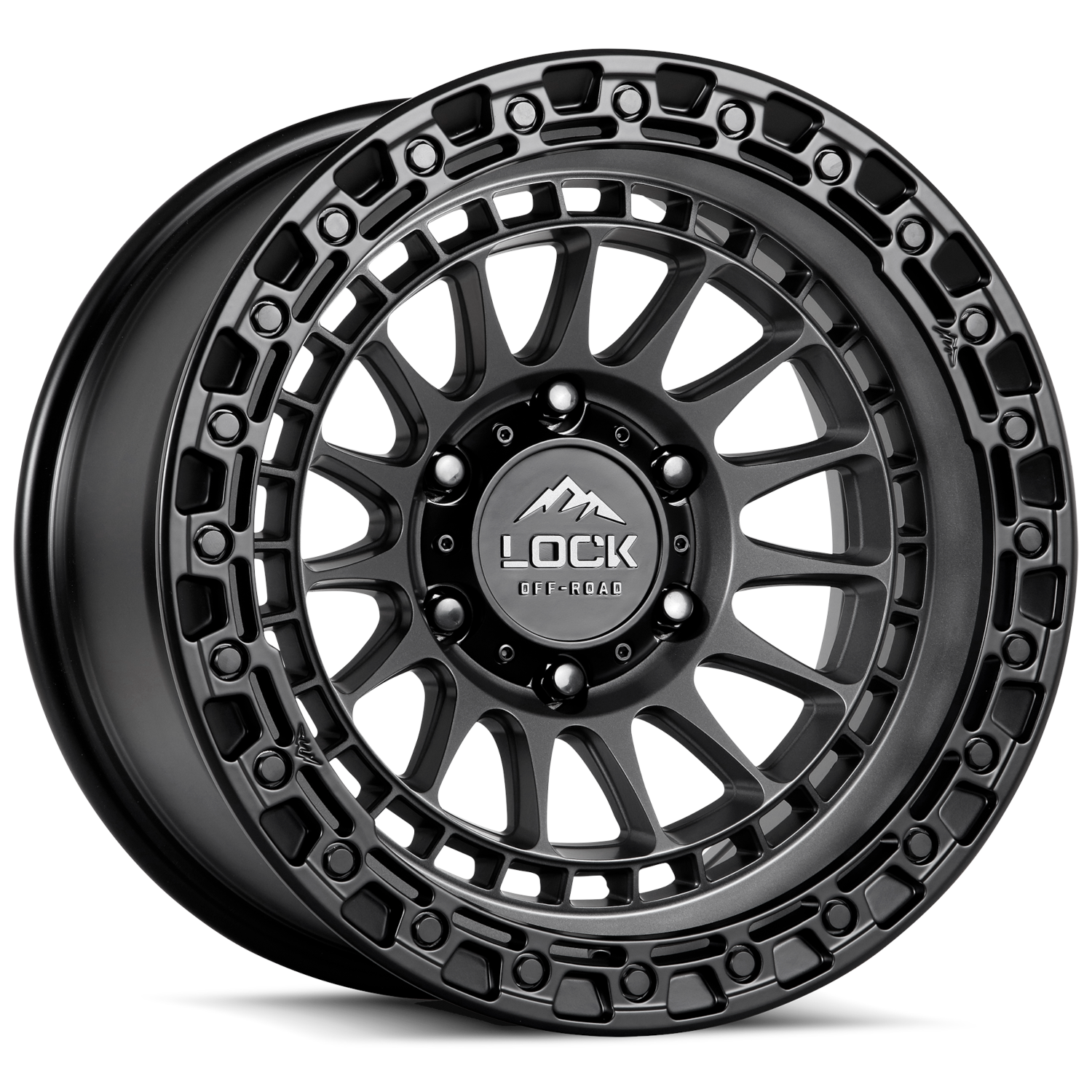 Gray Black Lock Offroad Wheels Mojave Wheels