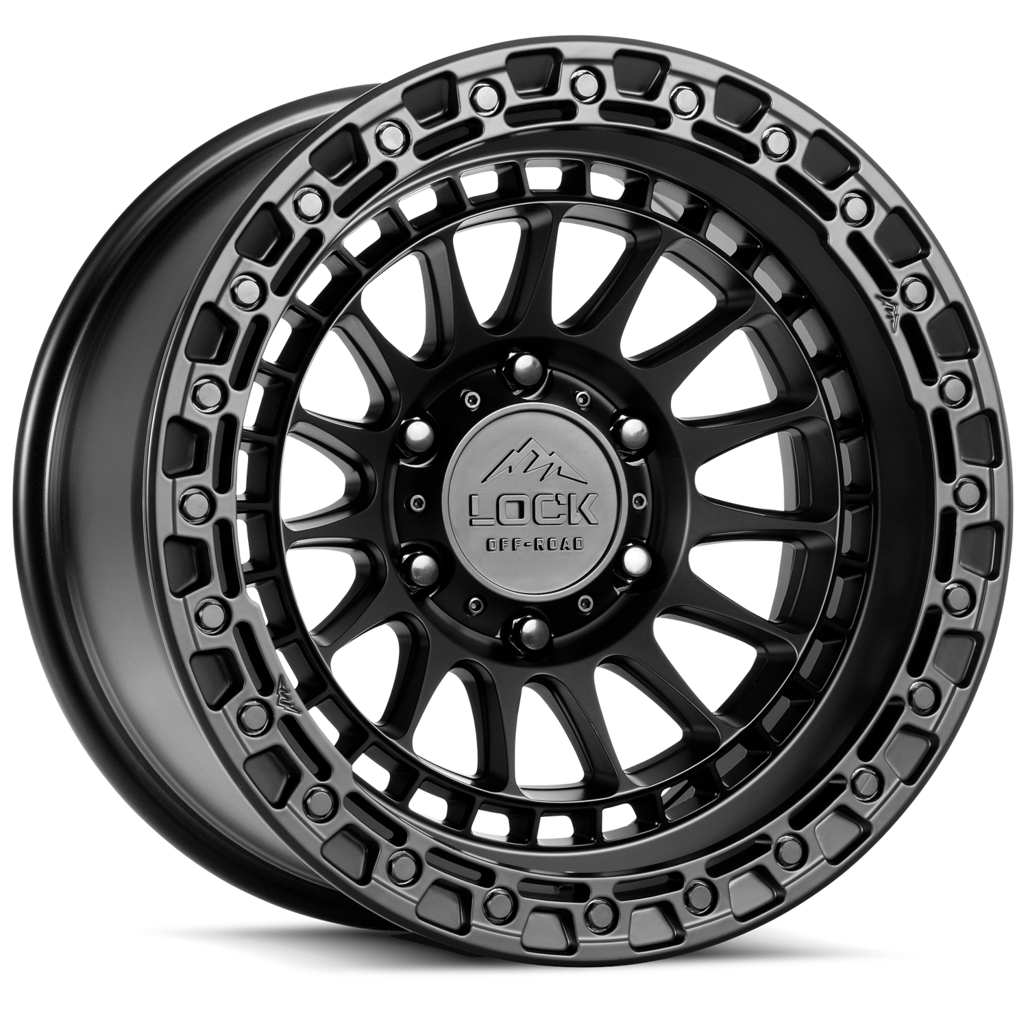 Matte Black Lock Offroad Wheels Mojave Wheels