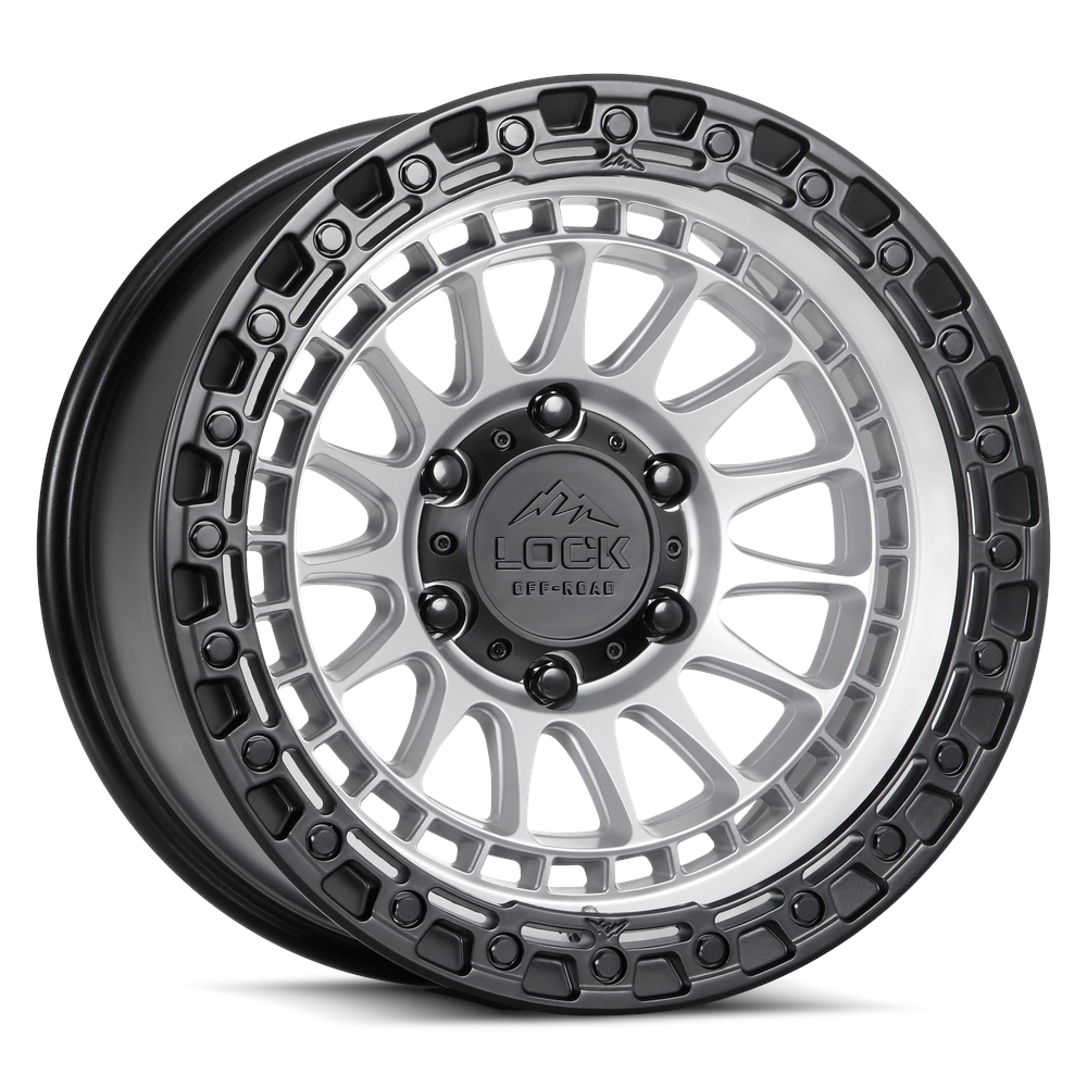 Silver Black Lock Offroad Wheels Mojave Wheels