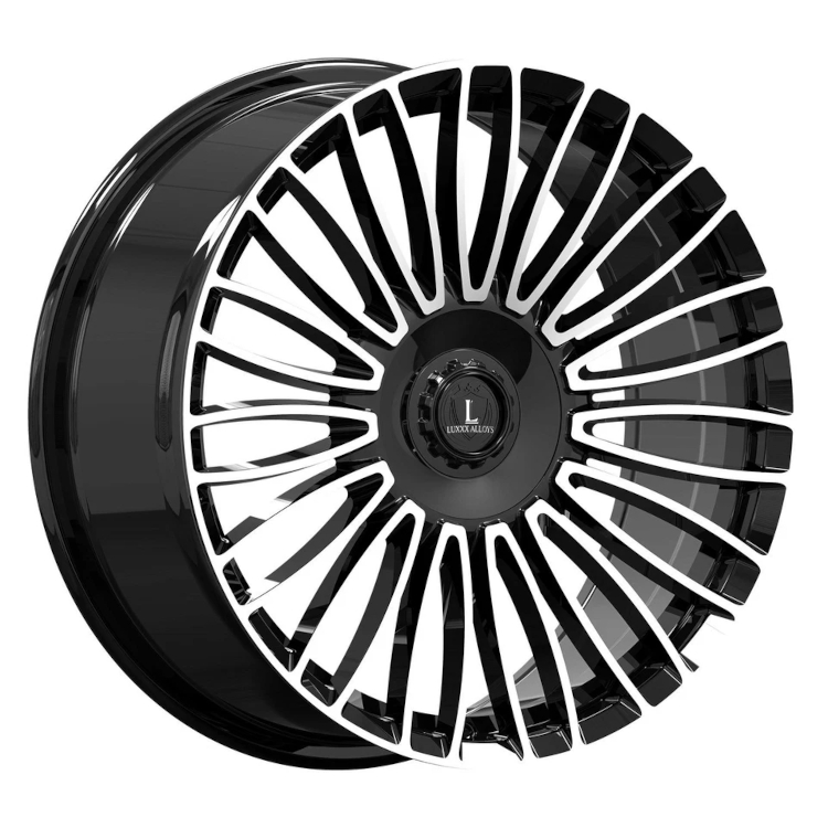 Black Machined Luxxx Alloys LUX49 Wheels