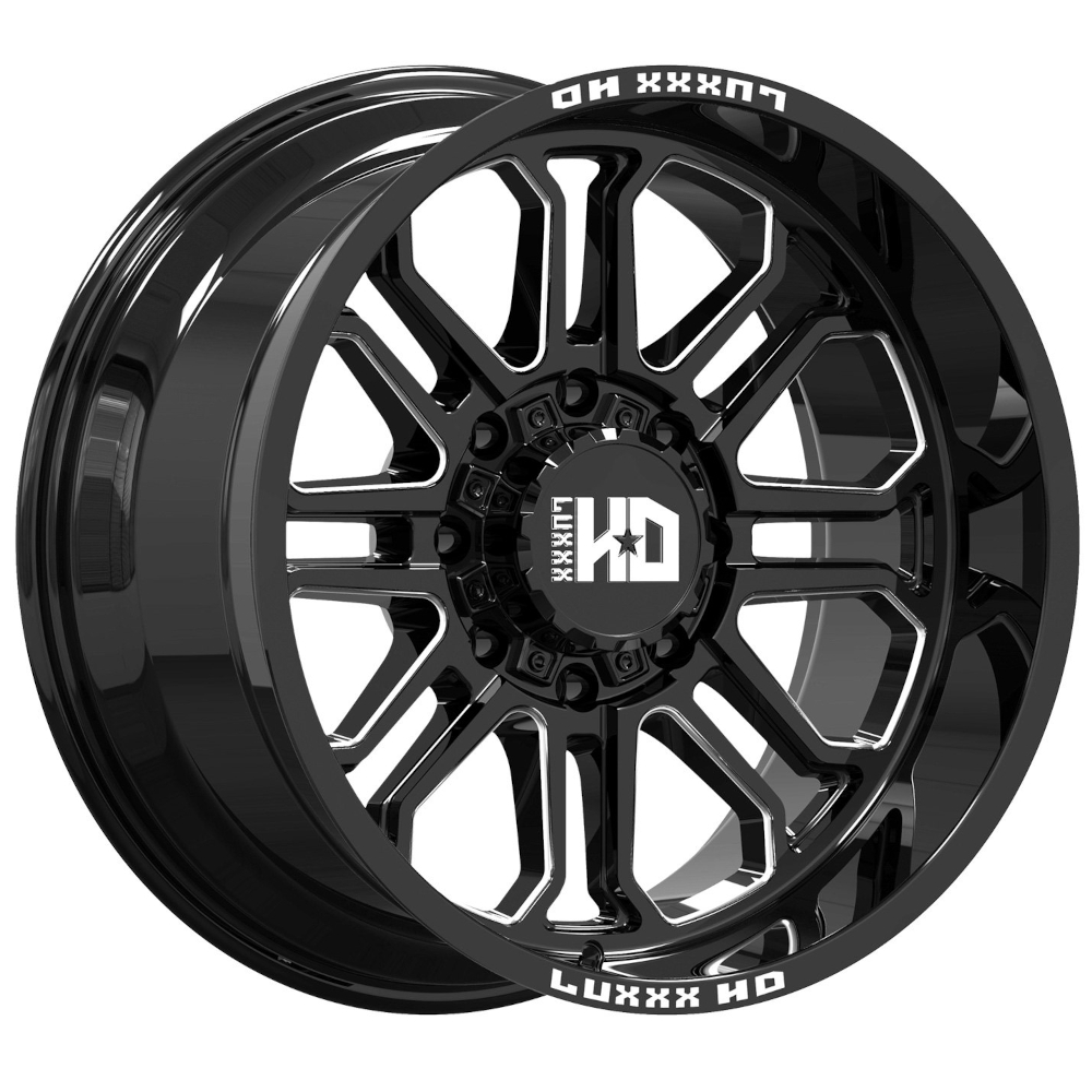 Black Milled Luxxx HD LHD35 Wheels