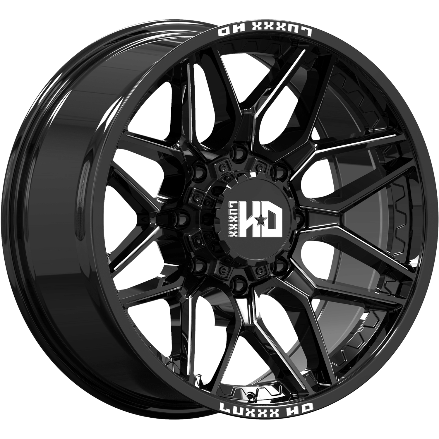 Black Milled Luxxx HD LHD36 Wheels