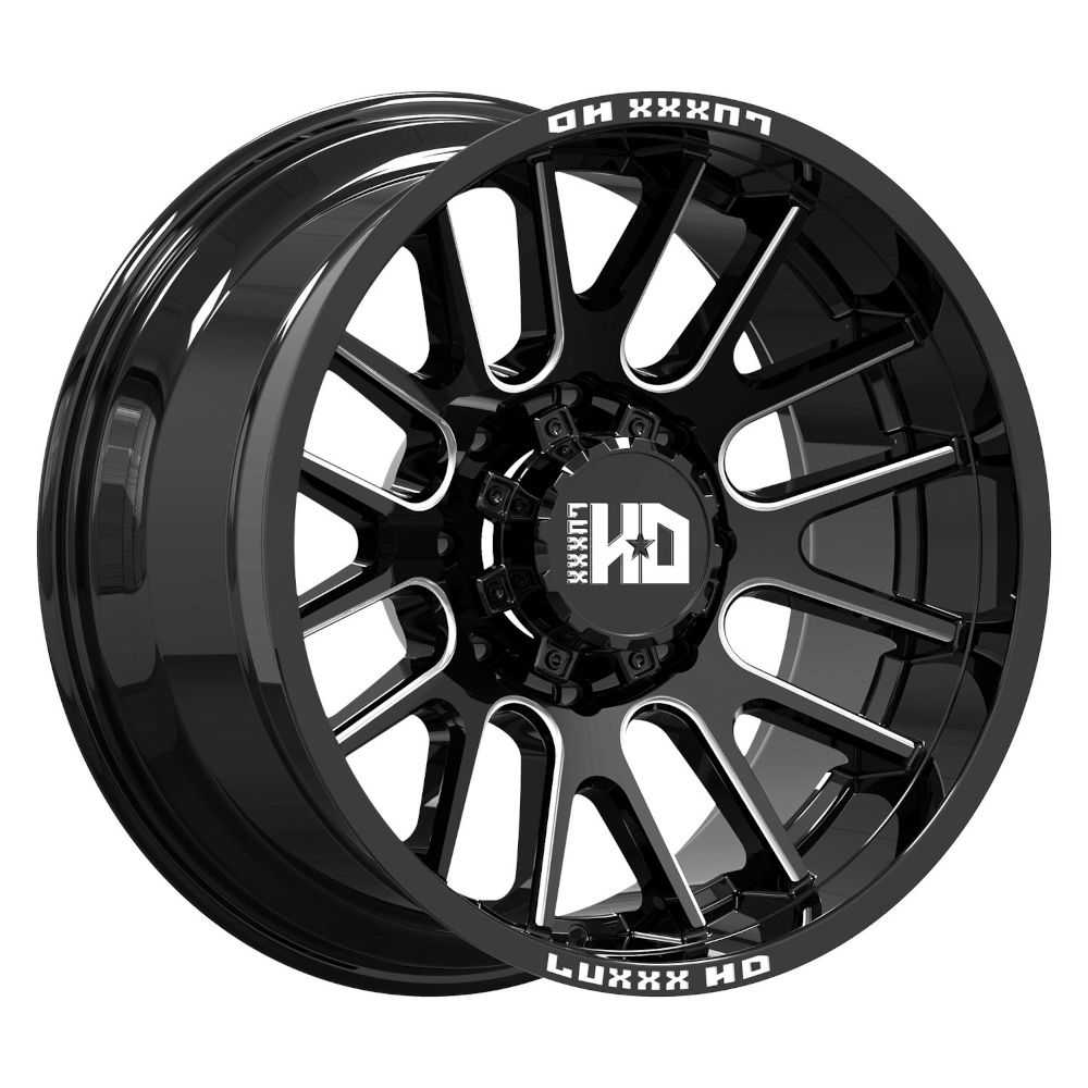 Black Milled Luxxx HD LHD38 Wheels