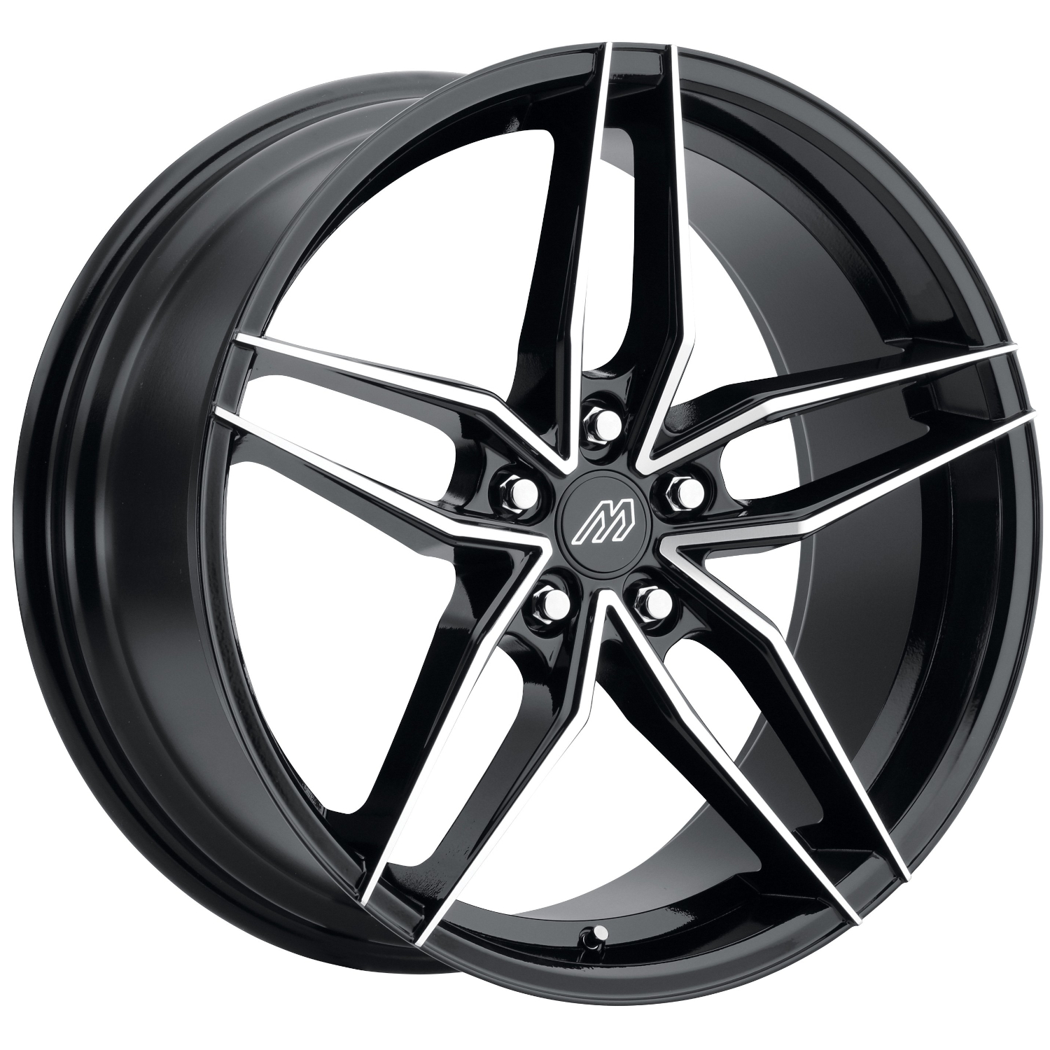 Black Machined Mach MP51 Wheels