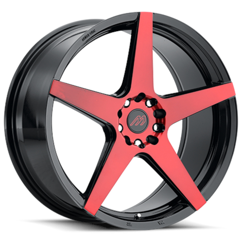 Black Red Mach MP52 Wheels