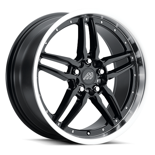 Black Machined Mach MP57 Wheels