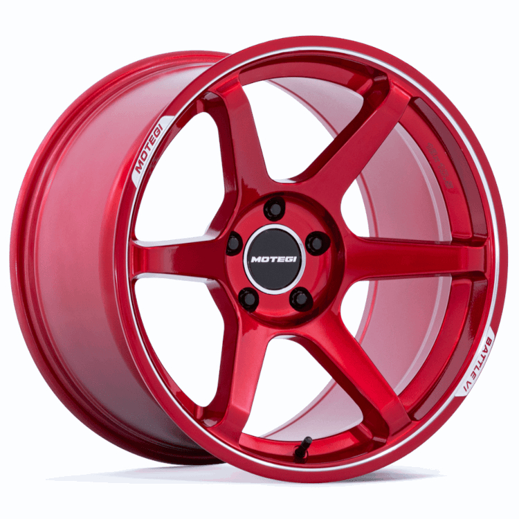 Red Machined Motegi MR160 Wheels