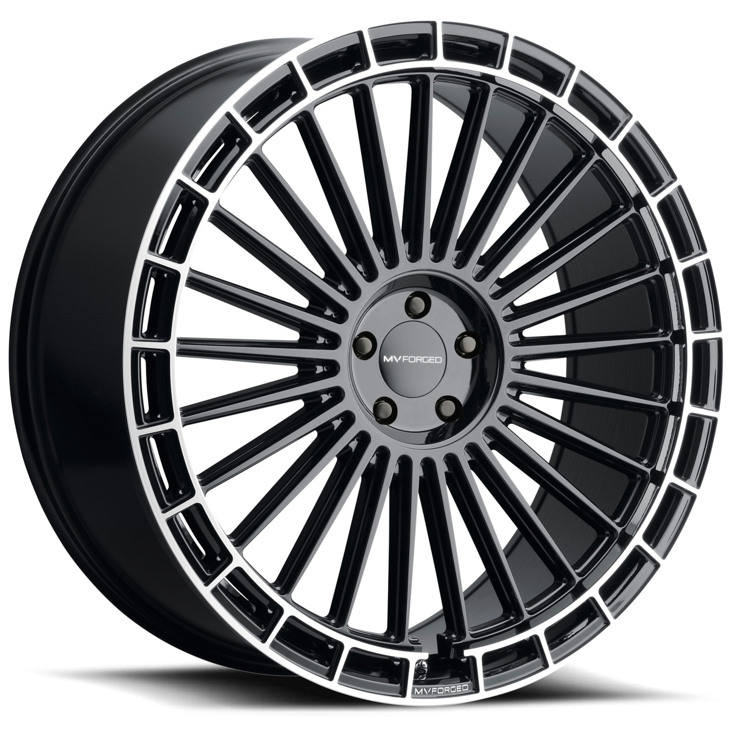 Black Machined MV Forged MVF40 Wheels