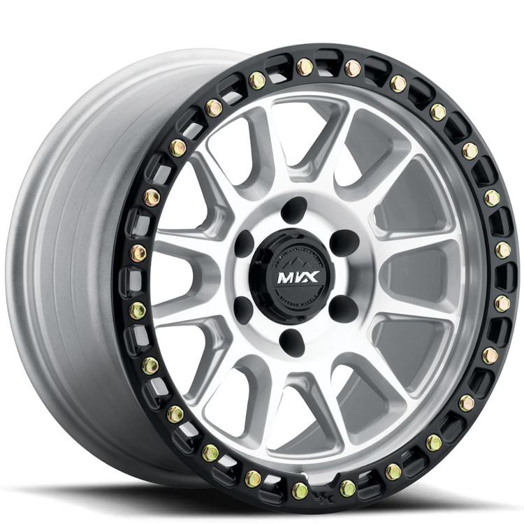 Silver Black MVX Offroad VX12 Wheels