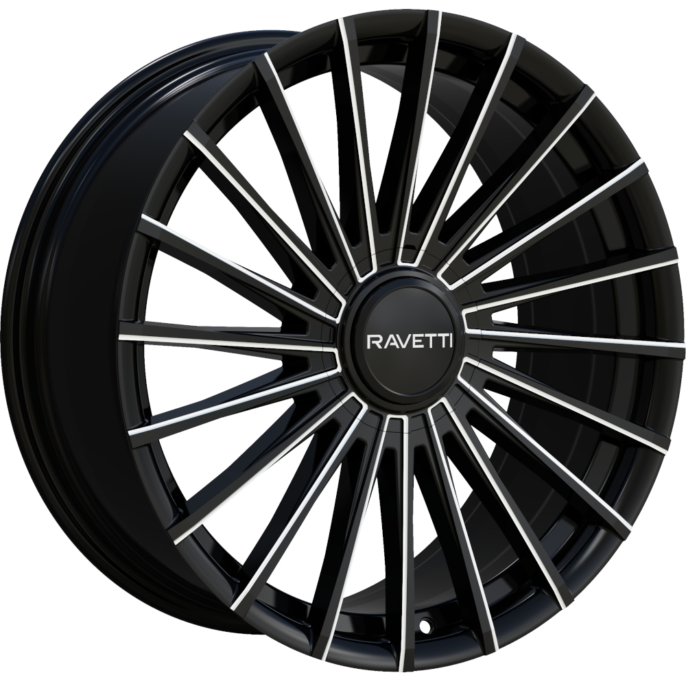 Black Milled Ravetti M19 Wheels