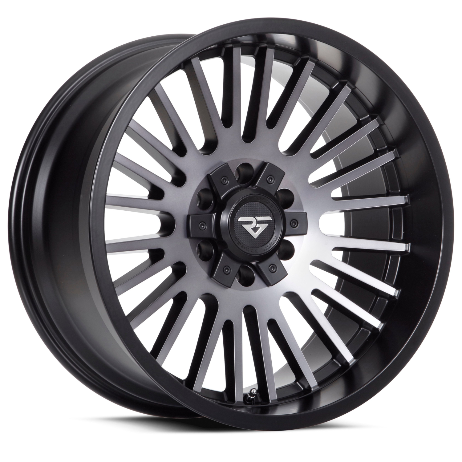 Machined Black Rock Forged FF55 Wheels