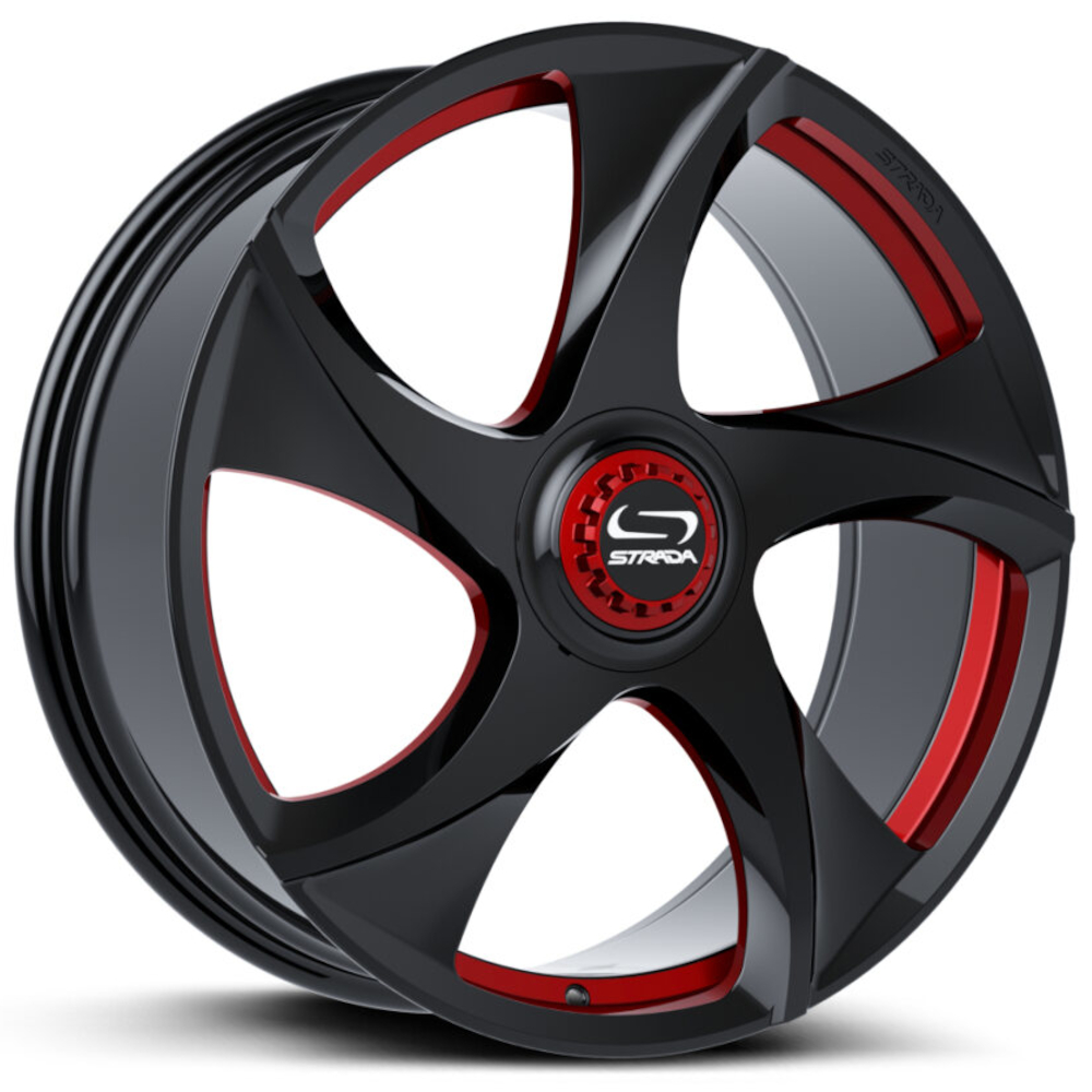 Black Red Strada Vino Wheels