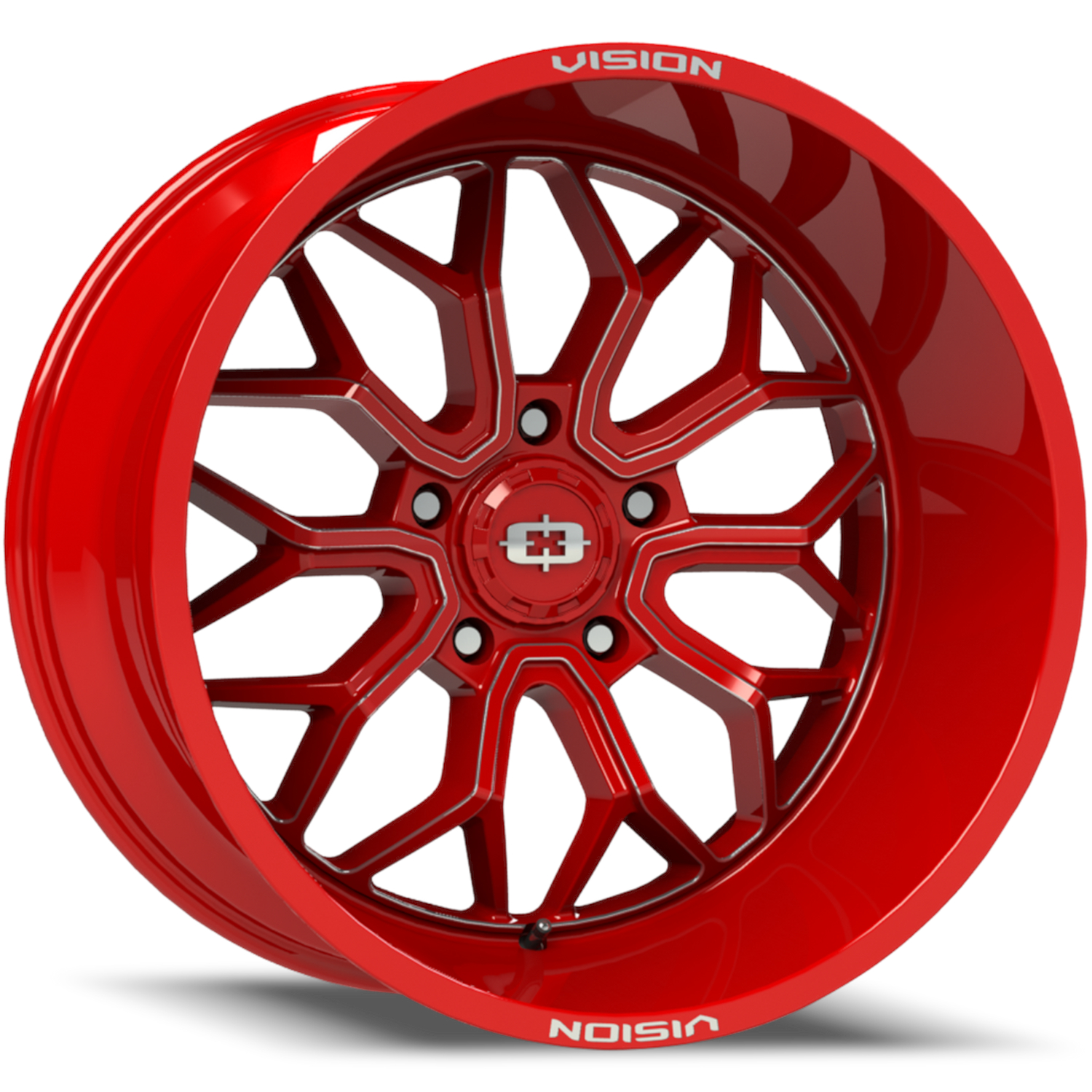Red Milled Vision Riot Wheels