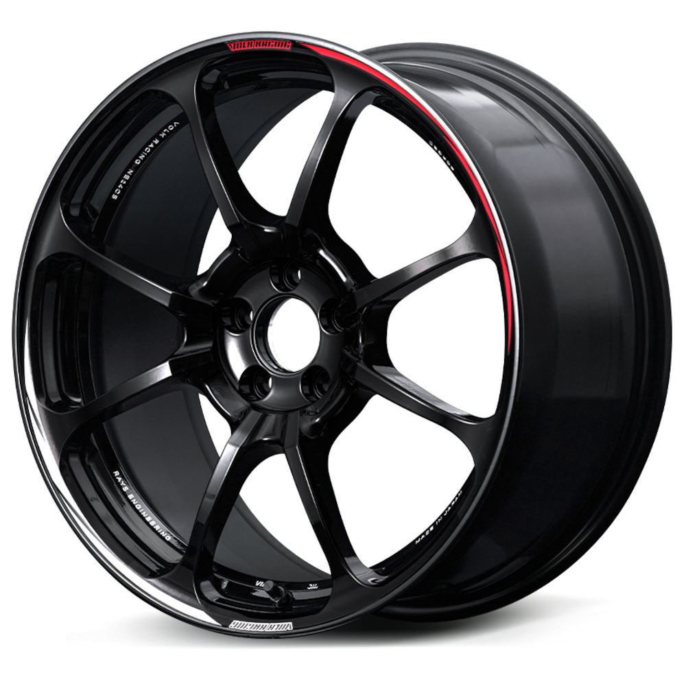 Black Red Volk NE24 Club Sport Wheels