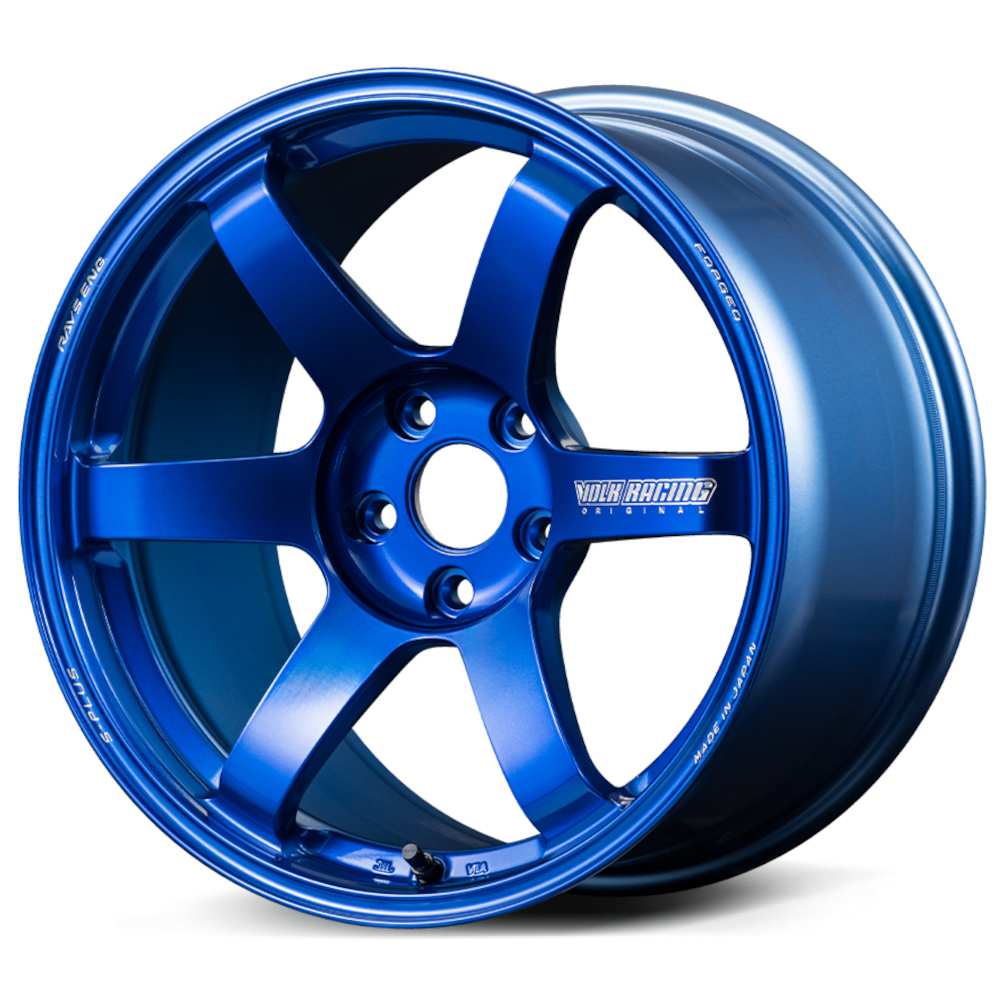 Hyper Blue Volk TE37 Saga S-Plus Wheels