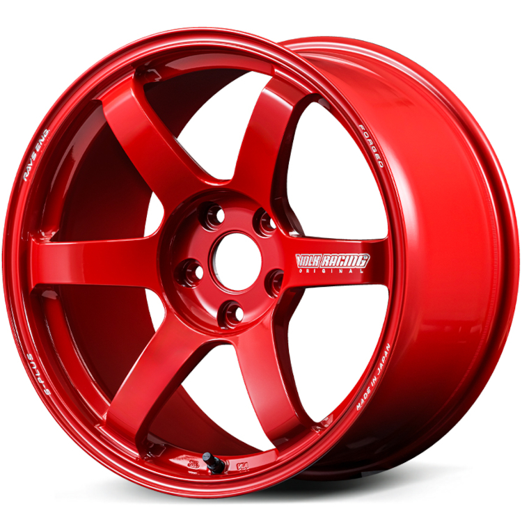 Red Volk TE37 Saga S-Plus Wheels