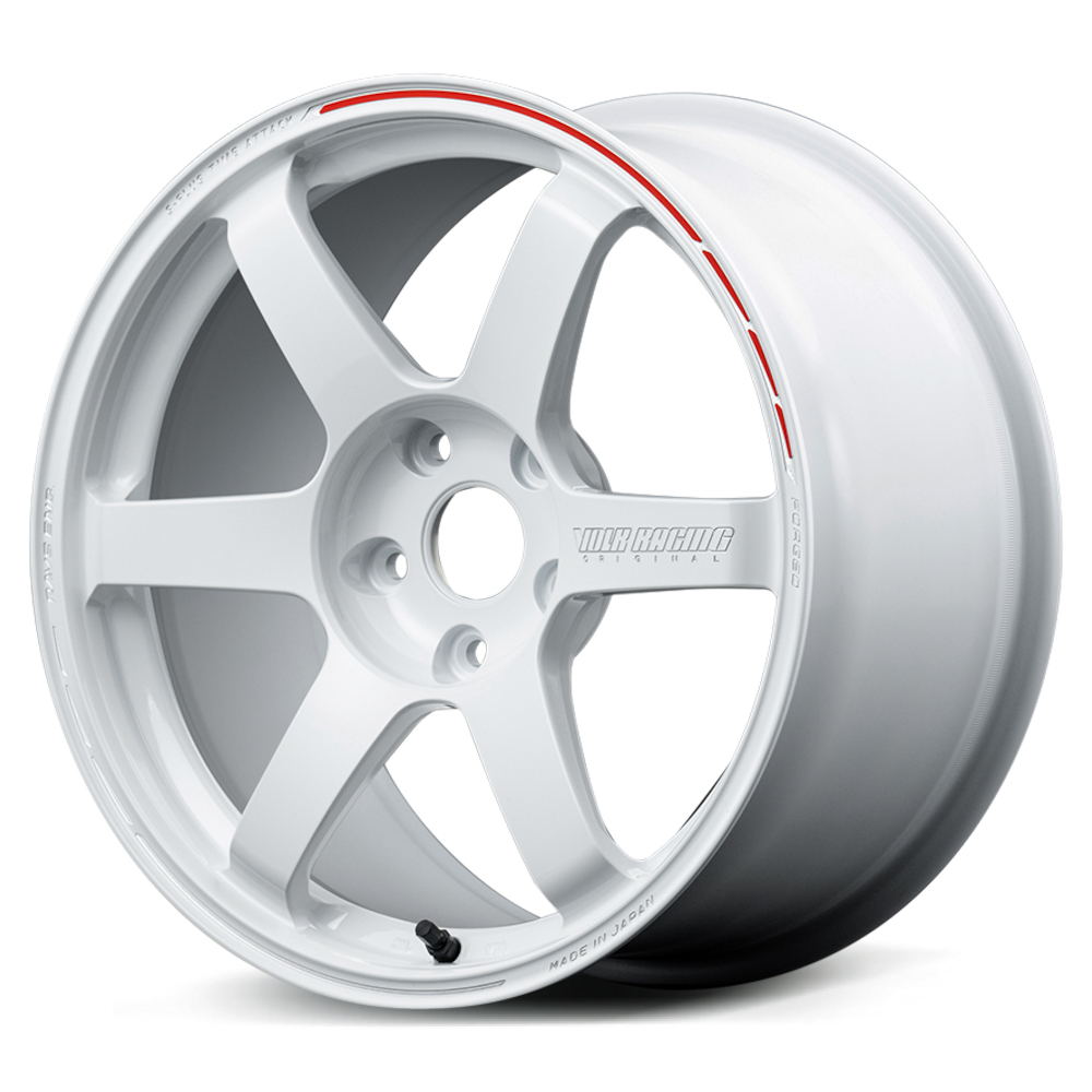 Dash White Volk TE37 Saga S-Plus Time Attack Wheels