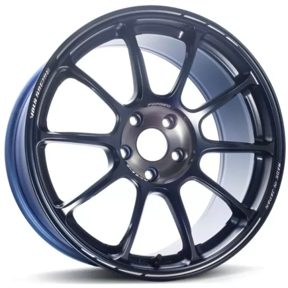 Metallic Blue Volk ZE40 Time Attack III Wheels
