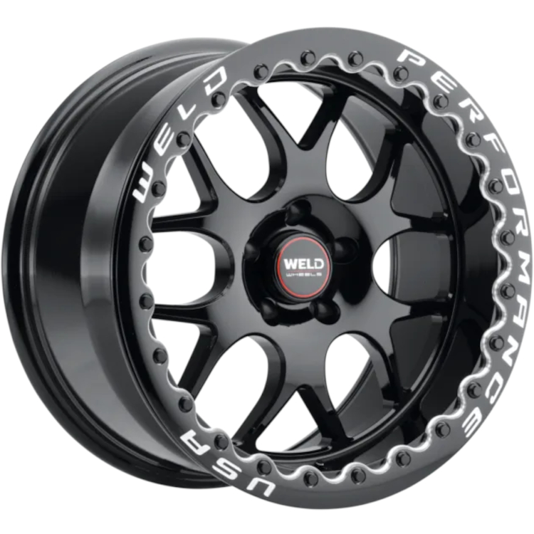 Gloss Black Weld Racing Solana Beadlock Wheels