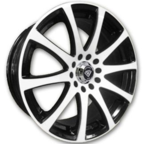 Black White White Diamond W3114 Wheels