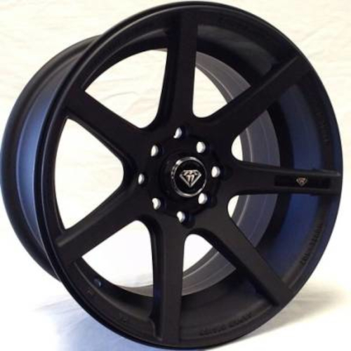 Matte Black White Diamond W3908 Wheels