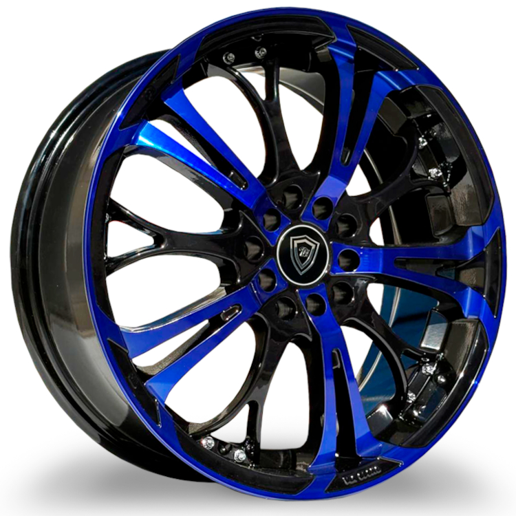 Black Blue White Diamond W667 Wheels