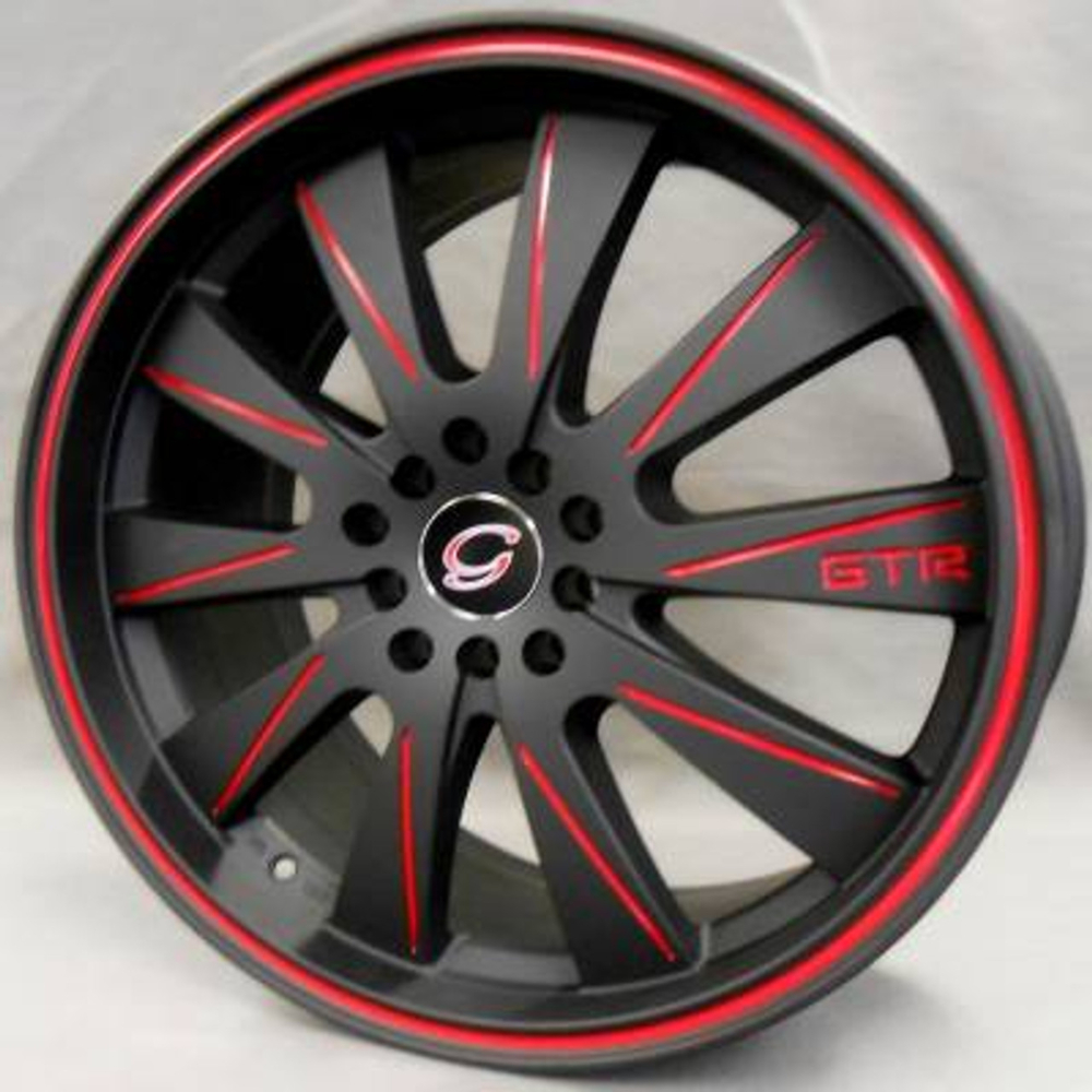 Black Red White Diamond W975 Wheels
