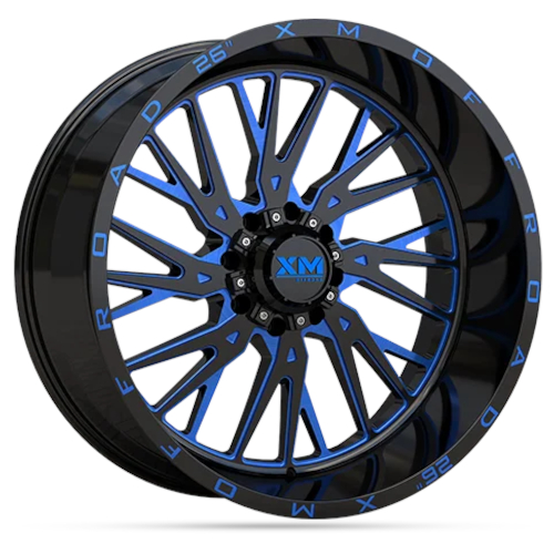 Black Blue Xtreme Mudder XM-354 Wheels