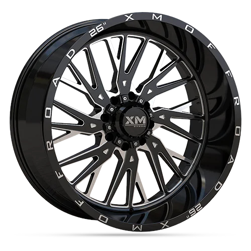 Black Milled Xtreme Mudder XM-354 Wheels