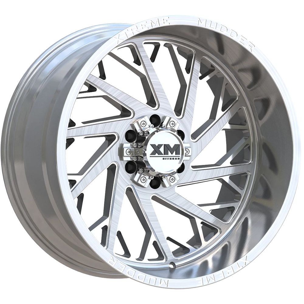 Brushed Milled Xtreme Mudder XM-400 Wheels